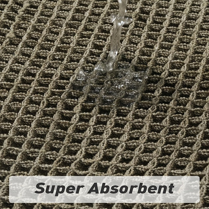 AbsorbEase WaffleMat | Ultra-absorberande badmatta med fransar