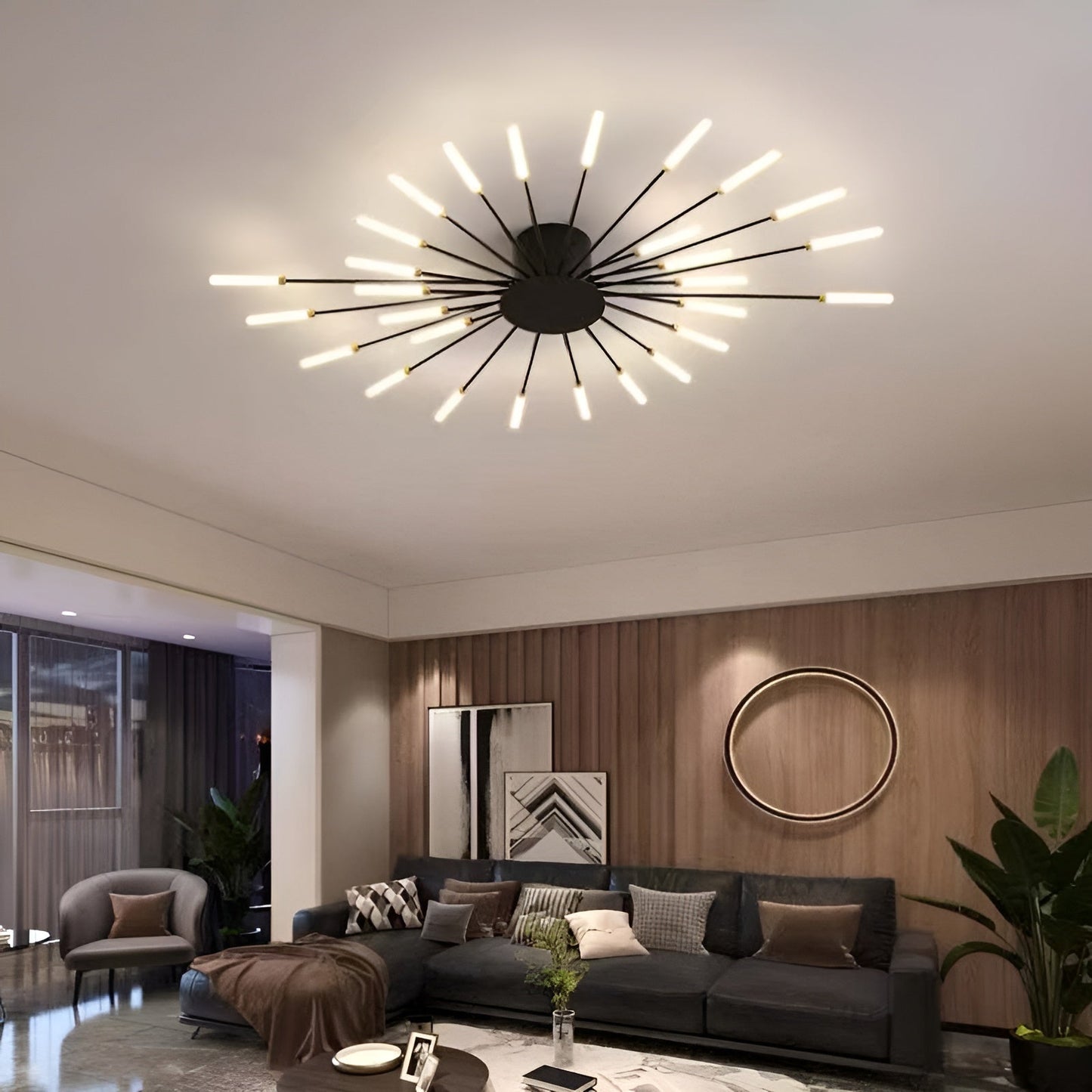 CelestialArc Light - Modern Fyrverkeri LED-Taklampa