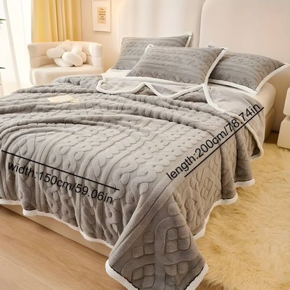 FluffDream sängkläder set - fluffig filt plysch sängkläder set