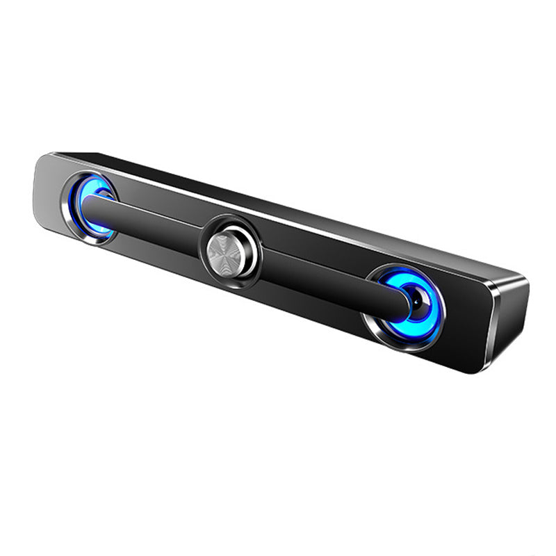 PC Soundbar Högtalare – USB-driven med LED-ljus 3,5 mm jack för Laptop &amp; TV