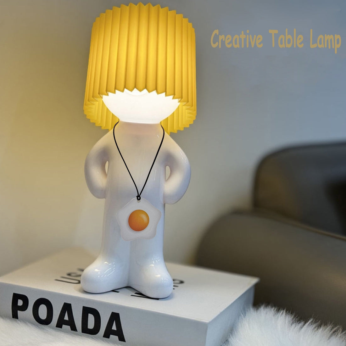 GlowCraft - Dimbar Akryl Bordslampa med LED-belysning och Tryckknappskontroll