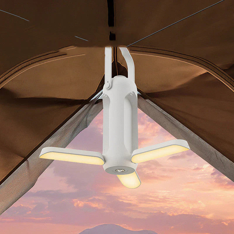 Mångsidig Bärbar Campinglampa med Flexibla Armar – För Tält och Utomhus