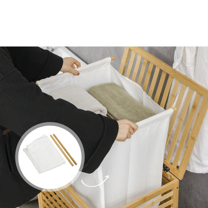 BambooTidy Basket - Modern bambu tvättkorg