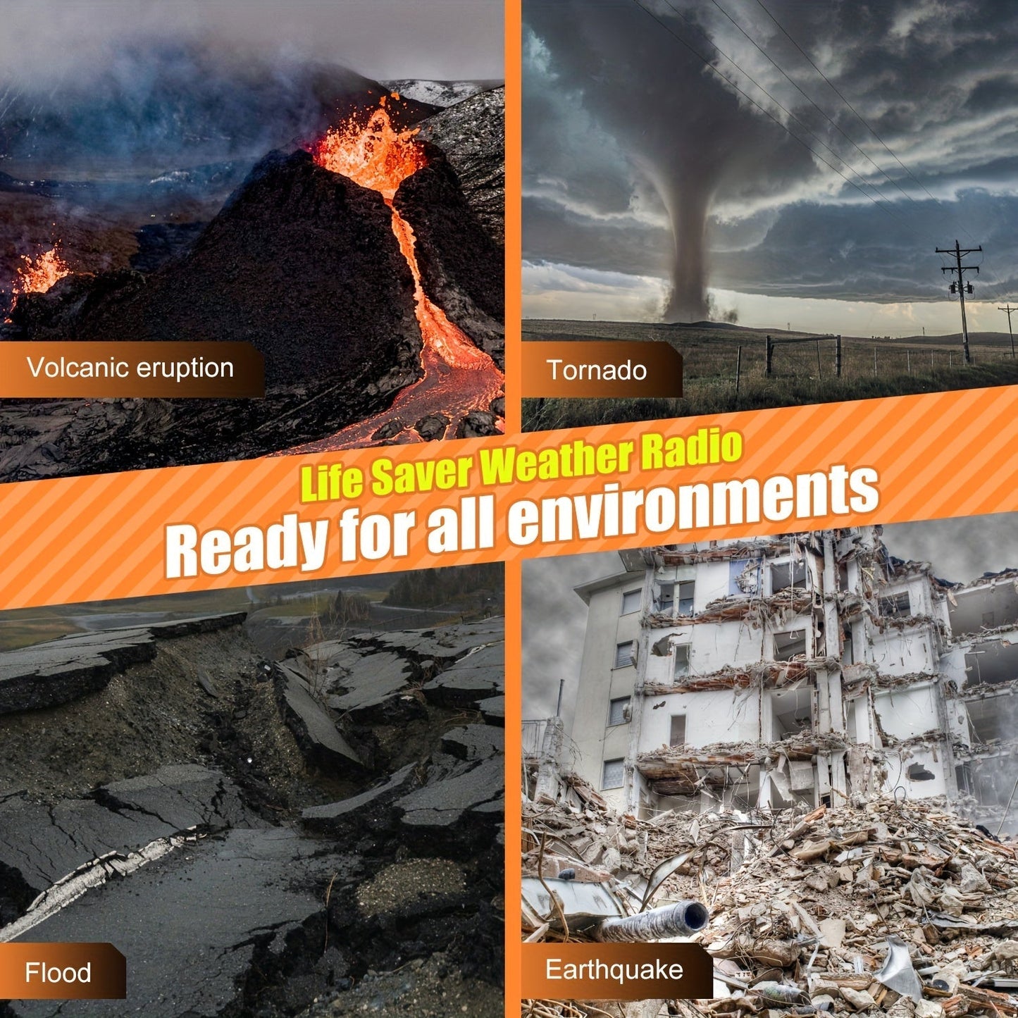 Carvallo Solivox Pro | Solär & kurbelbetrieben | 5000 mAh powerbank | LED ficklampa & SOS-larm