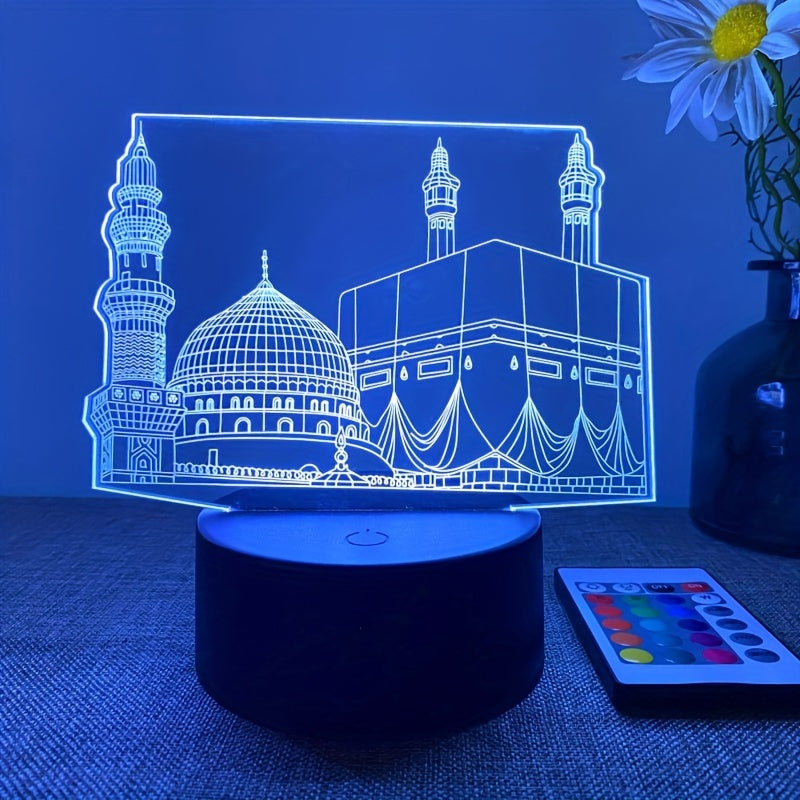 DecoLicht - 3D Nattlampa med Fjärrkontroll och 16 Färger