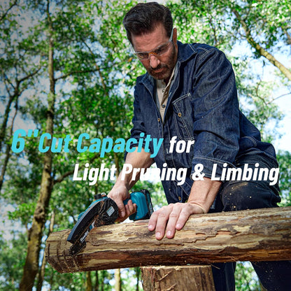 PowerCut Mini | Trådlös 6-tums kedjesåg för trädtrimning