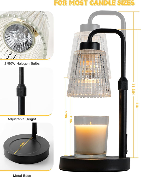 Premium Dimmable Candle Lamp Värmare Med Justerbar Höjd