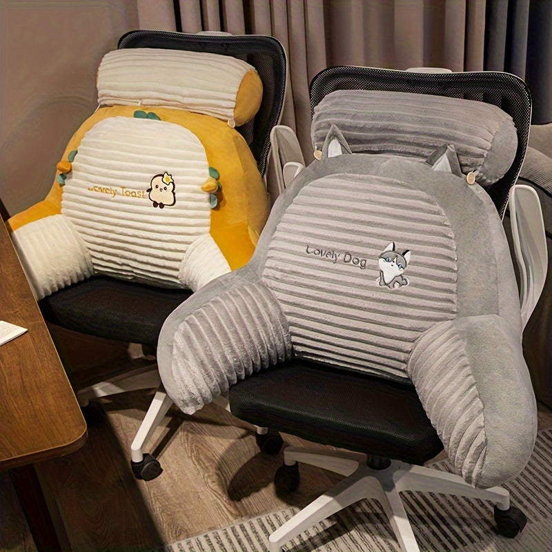 Plush Sängkudde med Ryggstöd - Mjuk Ländryggsstöd för Säng och Soffa, Fyra Säsonger