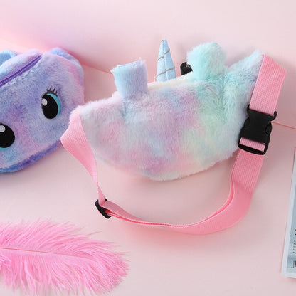 Barn Bumbag med Plysch Enhörning Design