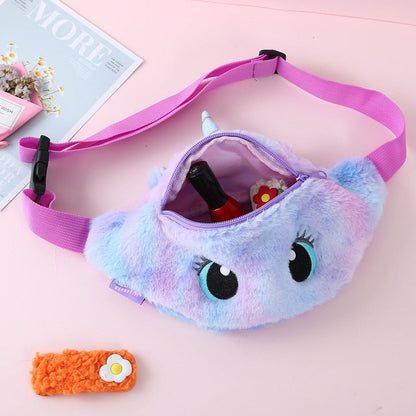Barn Bumbag med Plysch Enhörning Design