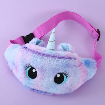 Barn Bumbag med Plysch Enhörning Design