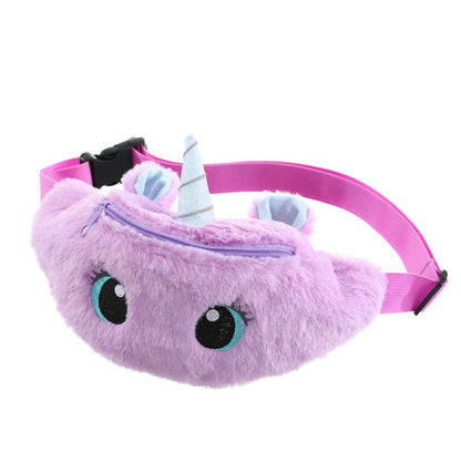 Barn Bumbag med Plysch Enhörning Design