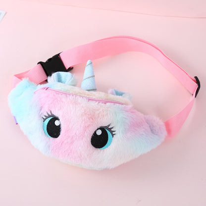 Barn Bumbag med Plysch Enhörning Design