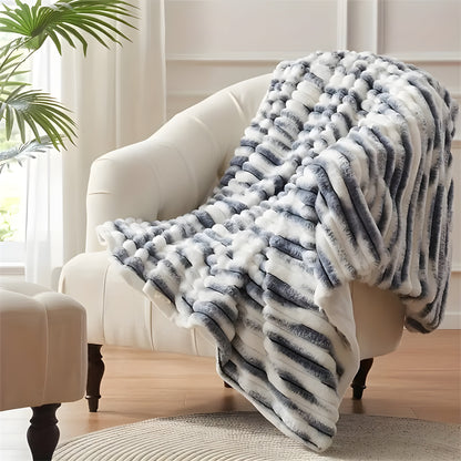 FauxFur Täcke - Mjuk Pläd-Sherpa-Fleece Täcke