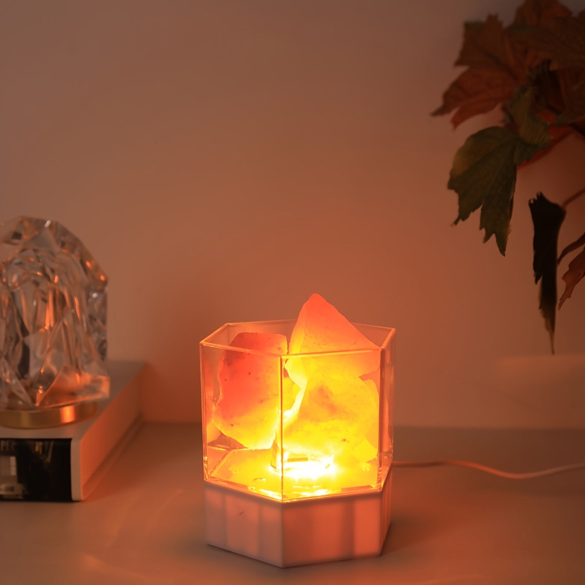 Zoutlampa - Himalaya Nattlampa med USB-anslutning