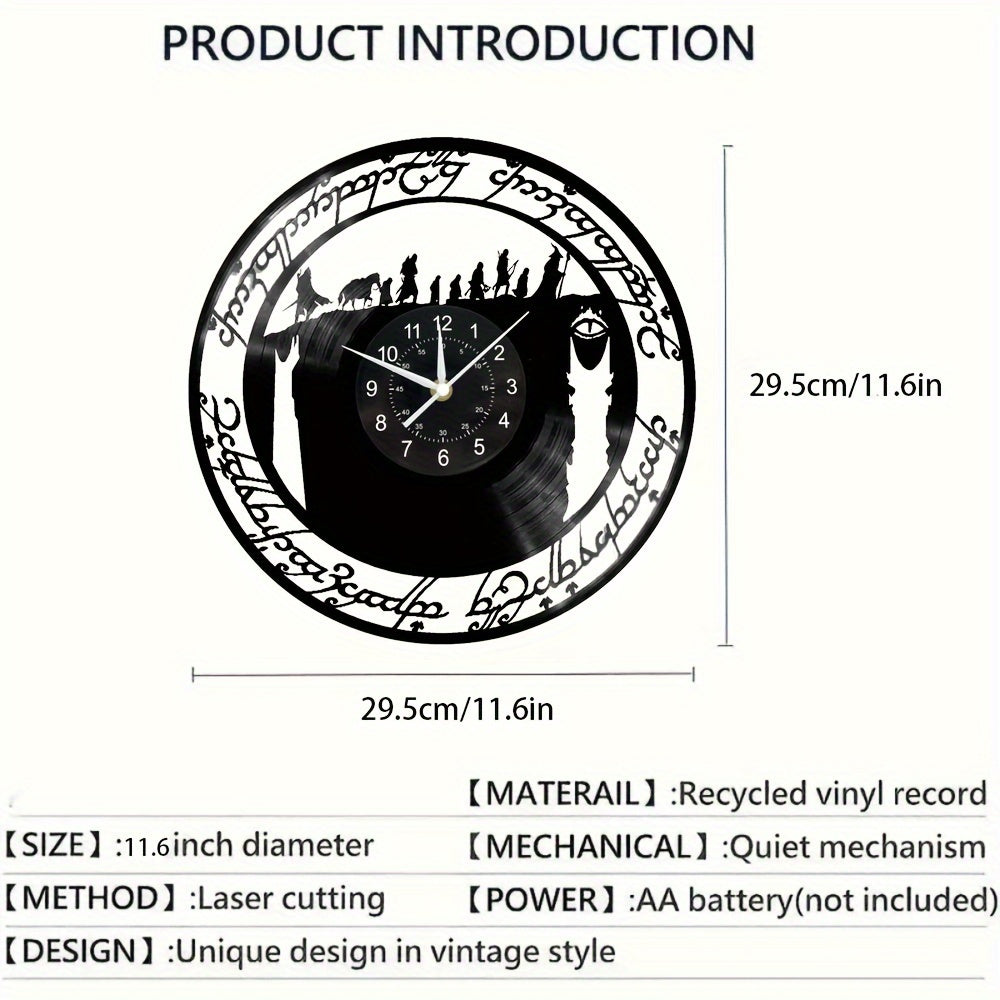 MythicWarrior - Stilla Vinyl Väggklocka