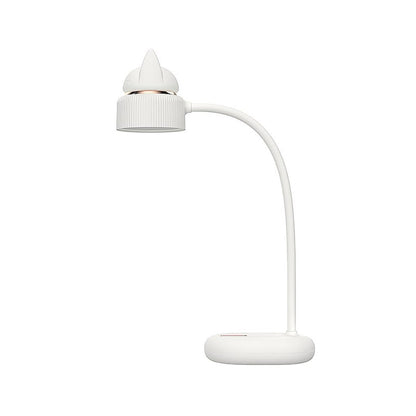 Wit/Rosafärgad/Grön Katt Roterande Bordslampa - USB Uppladdningsbar LED Nattlampa för Barn