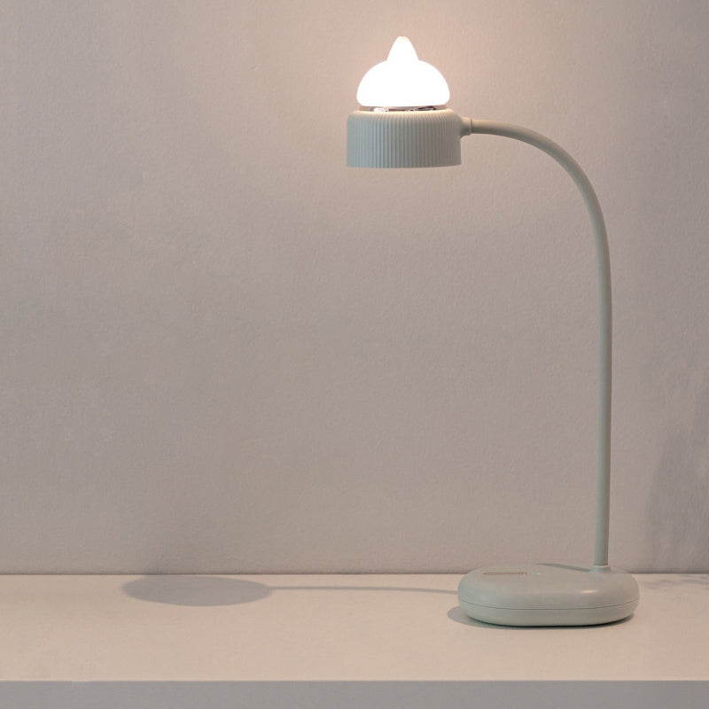 Wit/Rosafärgad/Grön Katt Roterande Bordslampa - USB Uppladdningsbar LED Nattlampa för Barn
