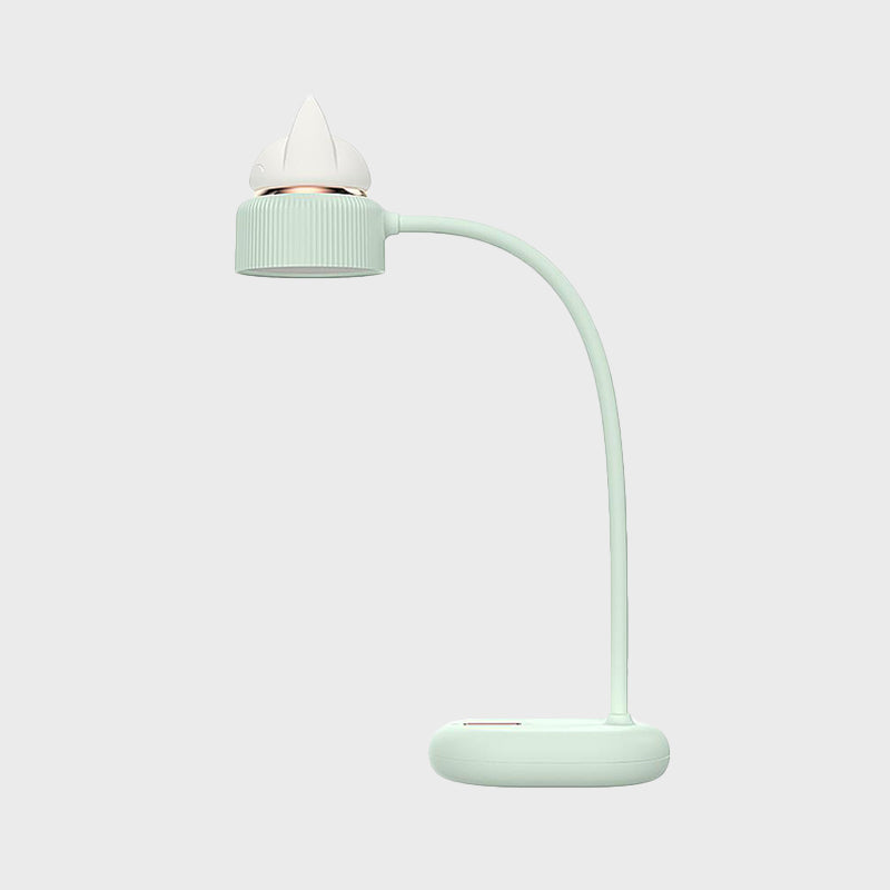 Wit/Rosafärgad/Grön Katt Roterande Bordslampa - USB Uppladdningsbar LED Nattlampa för Barn