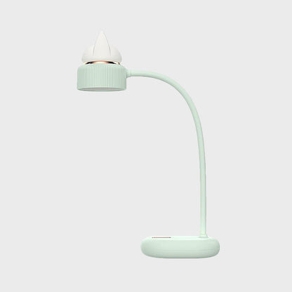Wit/Rosafärgad/Grön Katt Roterande Bordslampa - USB Uppladdningsbar LED Nattlampa för Barn