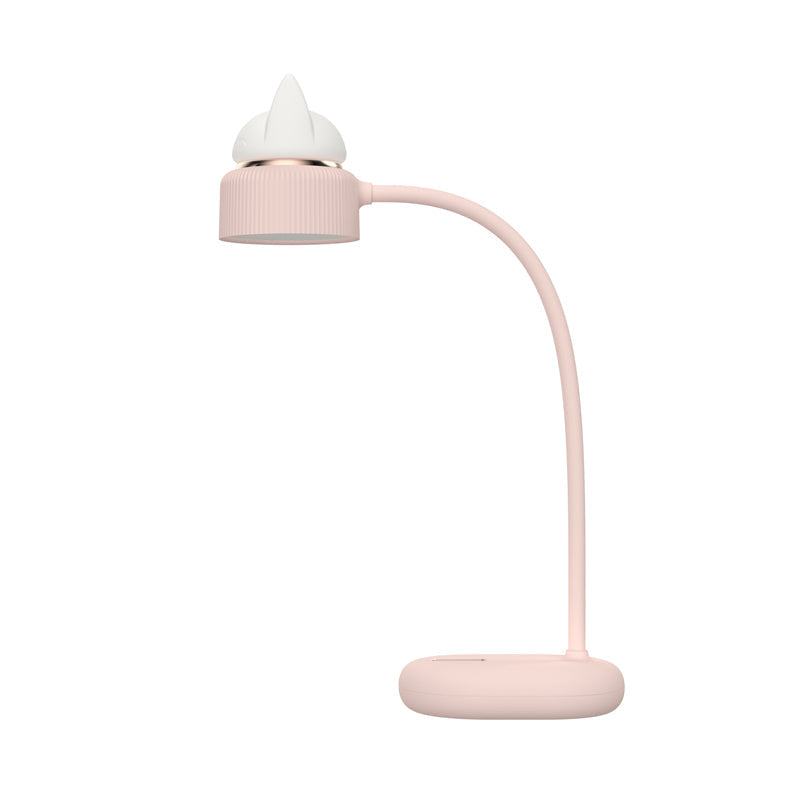 Wit/Rosafärgad/Grön Katt Roterande Bordslampa - USB Uppladdningsbar LED Nattlampa för Barn