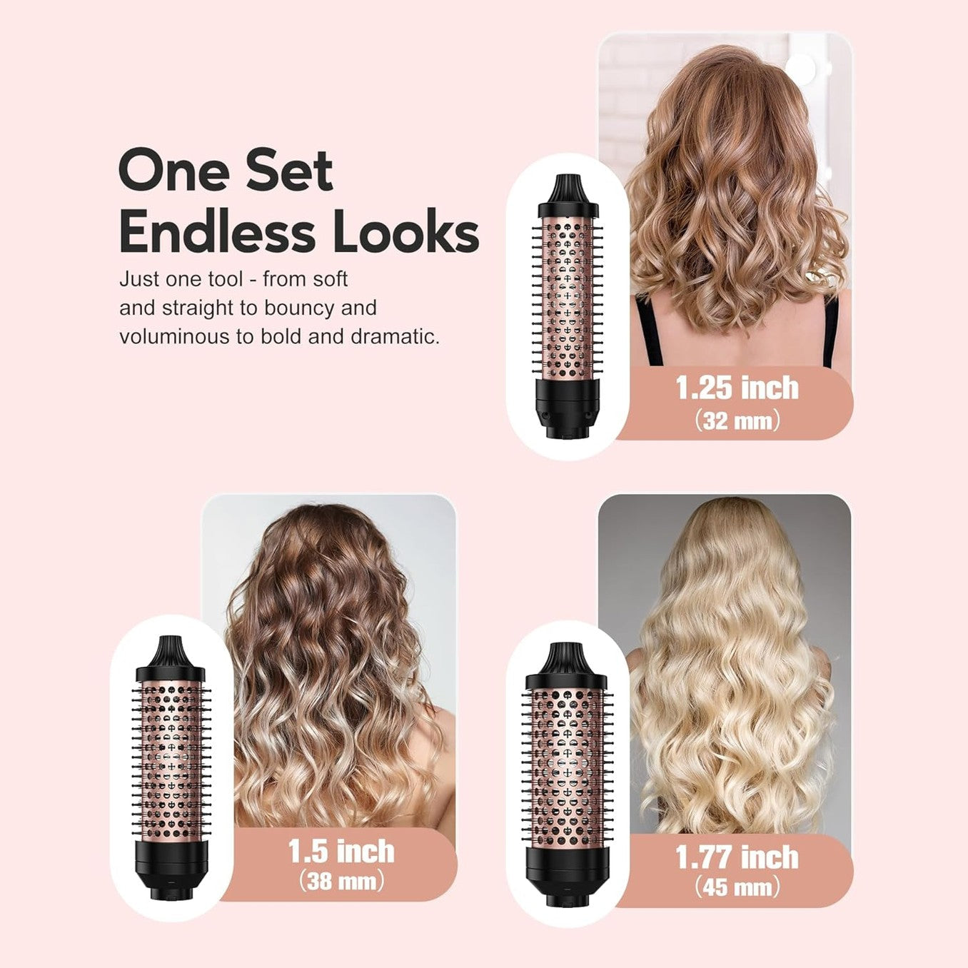 Curling Wand | 3-i-1 Ioni Stylingverktyg för Hem