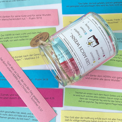 Handgjord 90-dagars bibelversglas