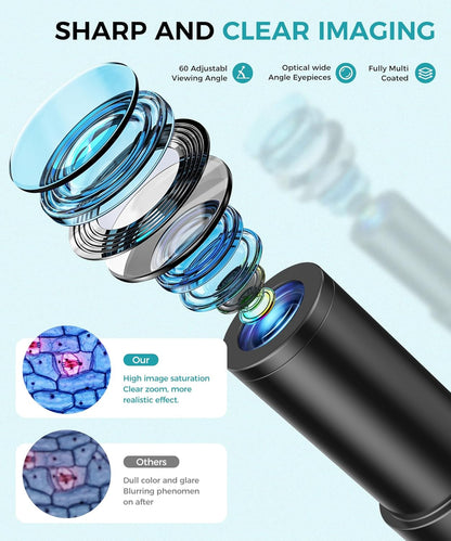 Mikroskopkit med objektglas och telefonadapter
