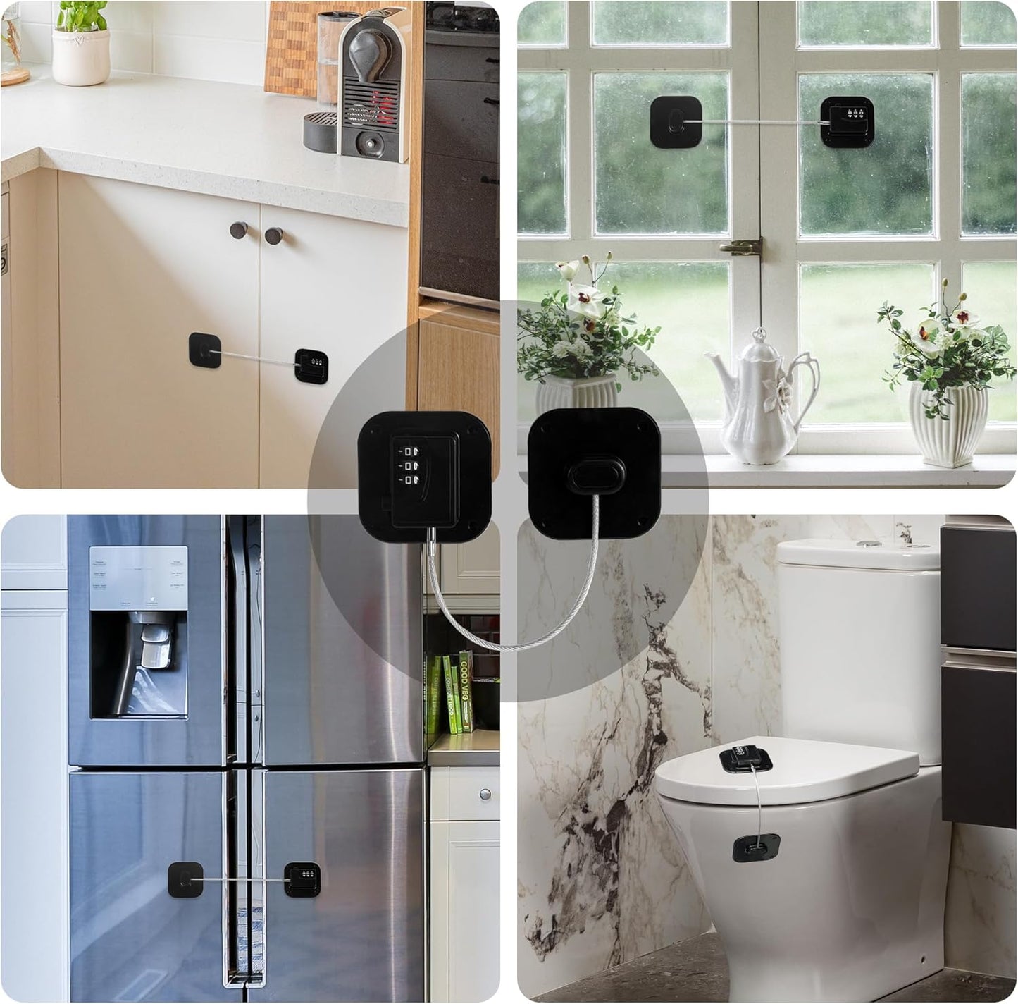 RoyaleGlow Kylskåpslås 2-pack för säker livsmedelsförvaring