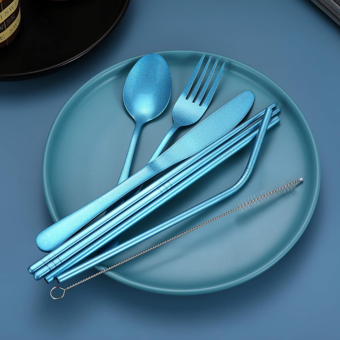 Carvallo GoCutlery | 4-delad för vägande | Rostfritt stål & BPA-fri | Med transportetui