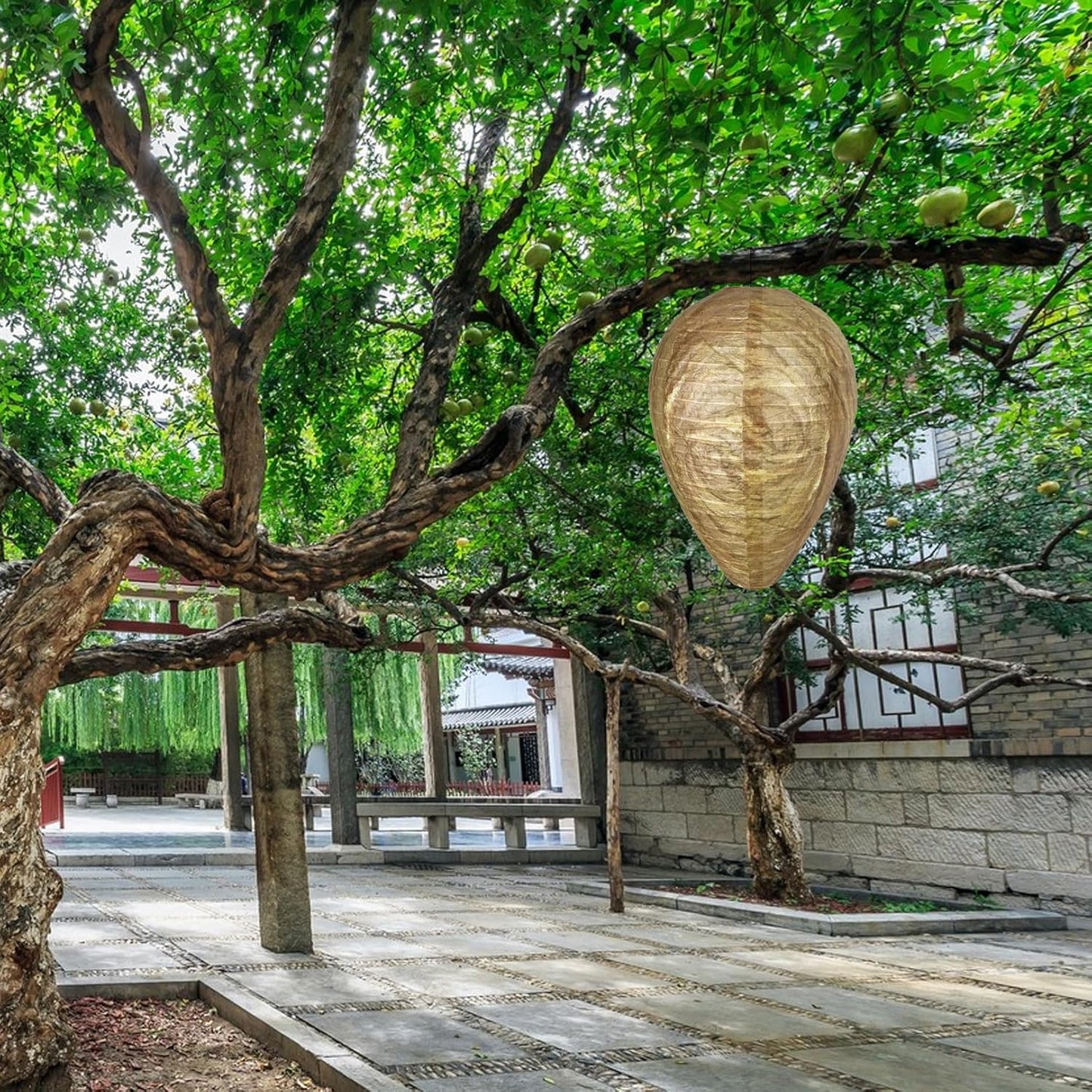 Wespennest Avskräckande Lampa – Hängande skyddsnät mot getingar och insekter