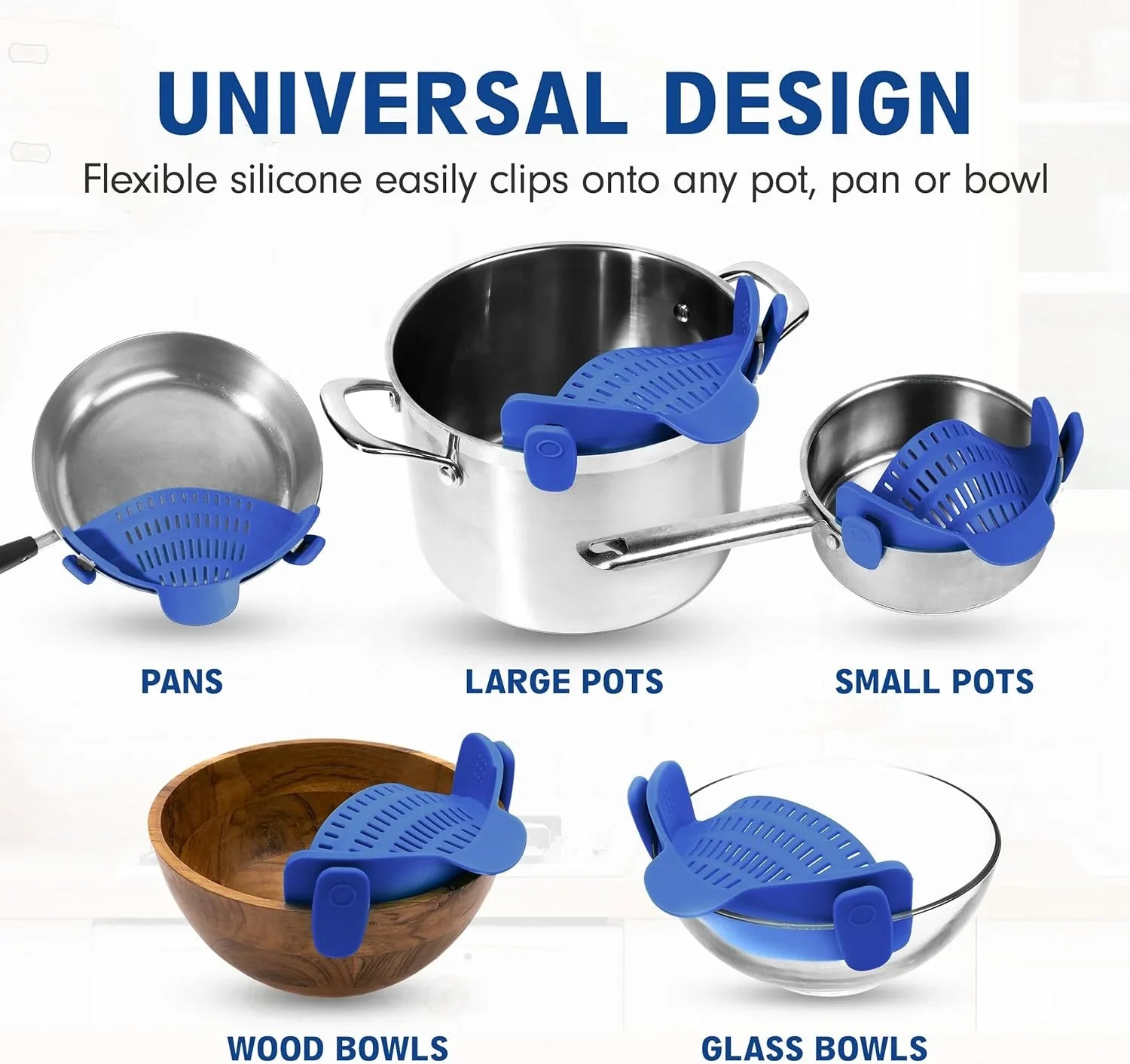 Silikonsil | Med klipp - Värmebeständig avrinningbehållare för livsmedel