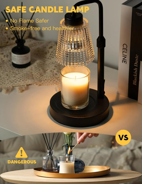Premium Dimmable Candle Lamp Värmare Med Justerbar Höjd