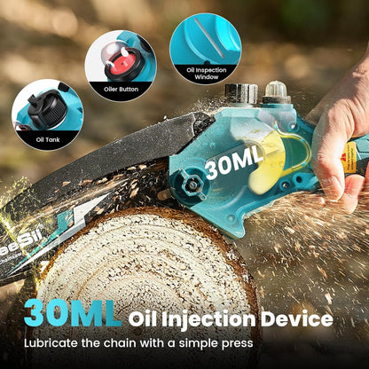 PowerCut Mini | Trådlös 6-tums kedjesåg för trädtrimning