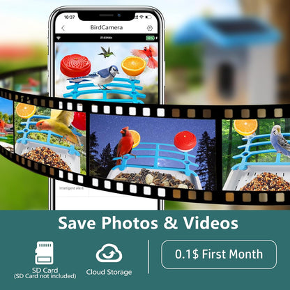 Smart fågelmatare med kamera solenergi driven