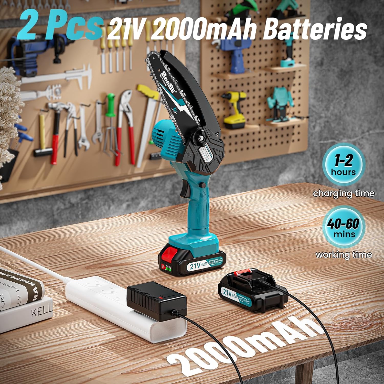 PowerCut Mini | Trådlös 6-tums kedjesåg för trädtrimning