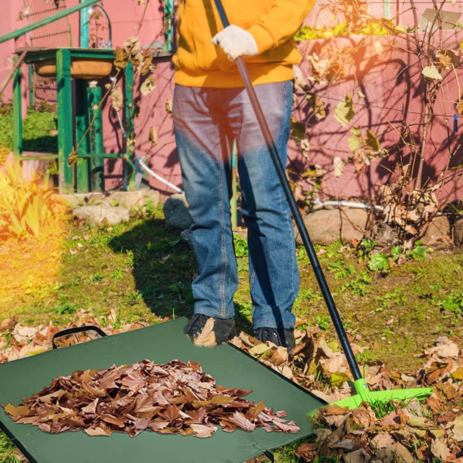 Fällbar trädgårdsavfallssäck – Robust insamlingssäck för löv och trädgårdsavfall