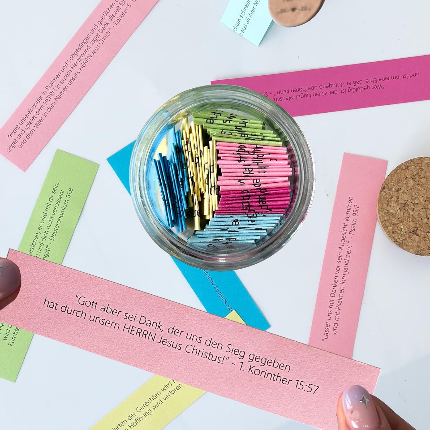 Handgjord 90-dagars bibelversglas