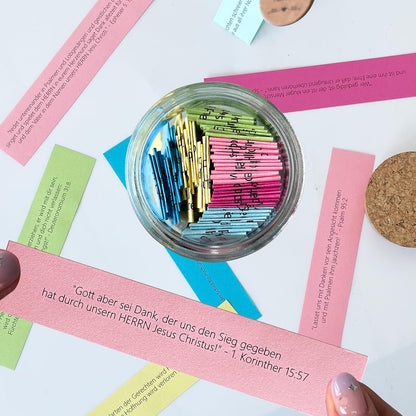 Handgjord 90-dagars bibelversglas