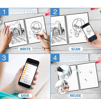 EcoNote - Återanvändbar anteckningsbok för hållbar skrivning