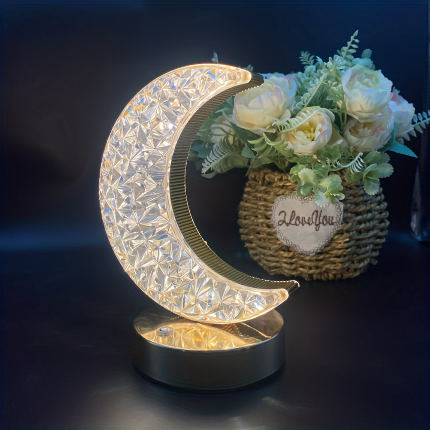 SterLamp - Dimbart Kristallbordslampa med Touchkontroll