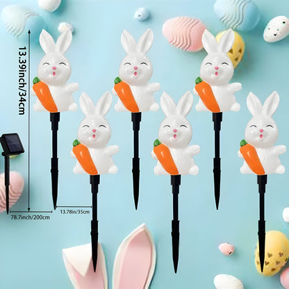 HoppyShine Light – 6-pack Solarbetrivna Påskhar-lampor