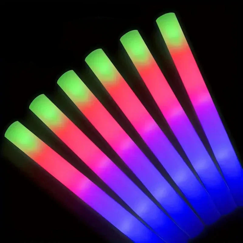 Halloween LED Skumsticks – Färgade Partylampor för Evenemang &amp; Festivaler (12 stycken)