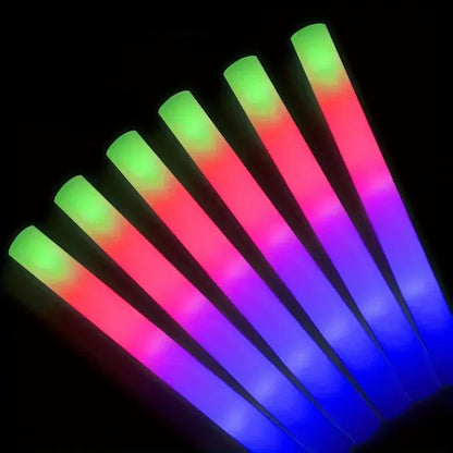 Halloween LED Skumsticks – Färgade Partylampor för Evenemang &amp; Festivaler (12 stycken)