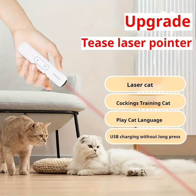Katt Laser Leksak Uppladdningsbar Interaktiv Husdjur Teaser