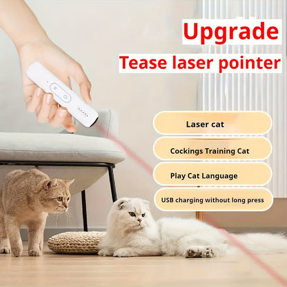 Katt Laser Leksak Uppladdningsbar Interaktiv Husdjur Teaser