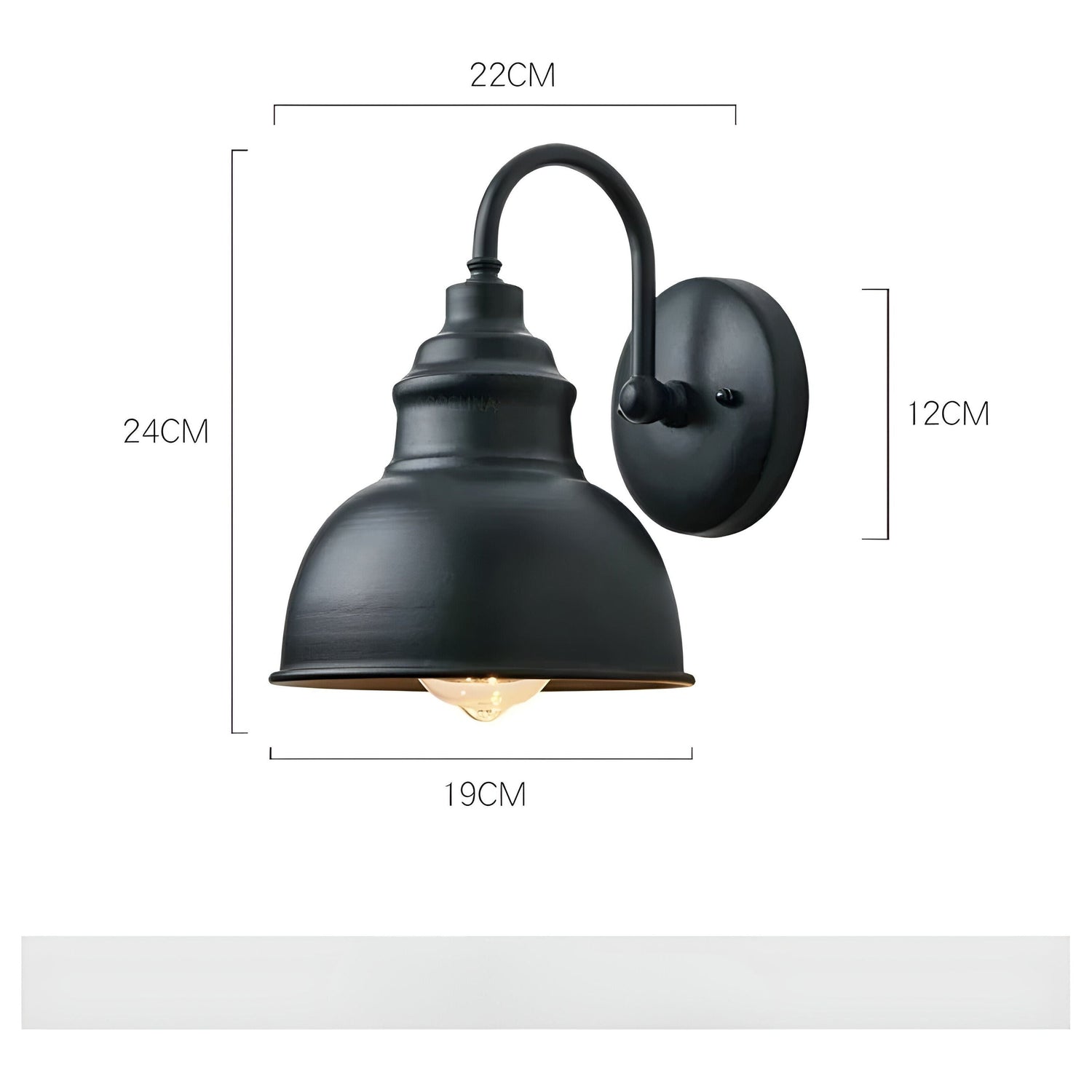 IronLuxe Light - Retro Vattentät Trädgård Veranda Järn Vägglampa