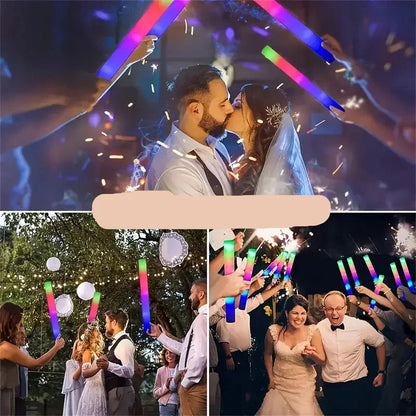 Halloween LED Skumsticks – Färgade Partylampor för Evenemang &amp; Festivaler (12 stycken)