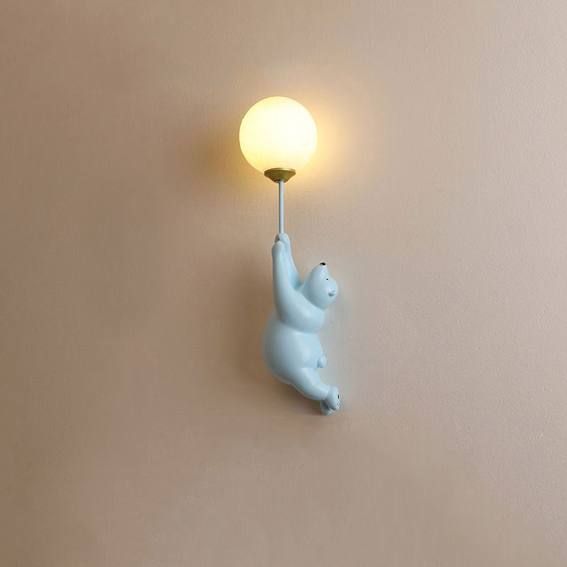 Teddy LED Vägglampa Vit/Blå/Rosé