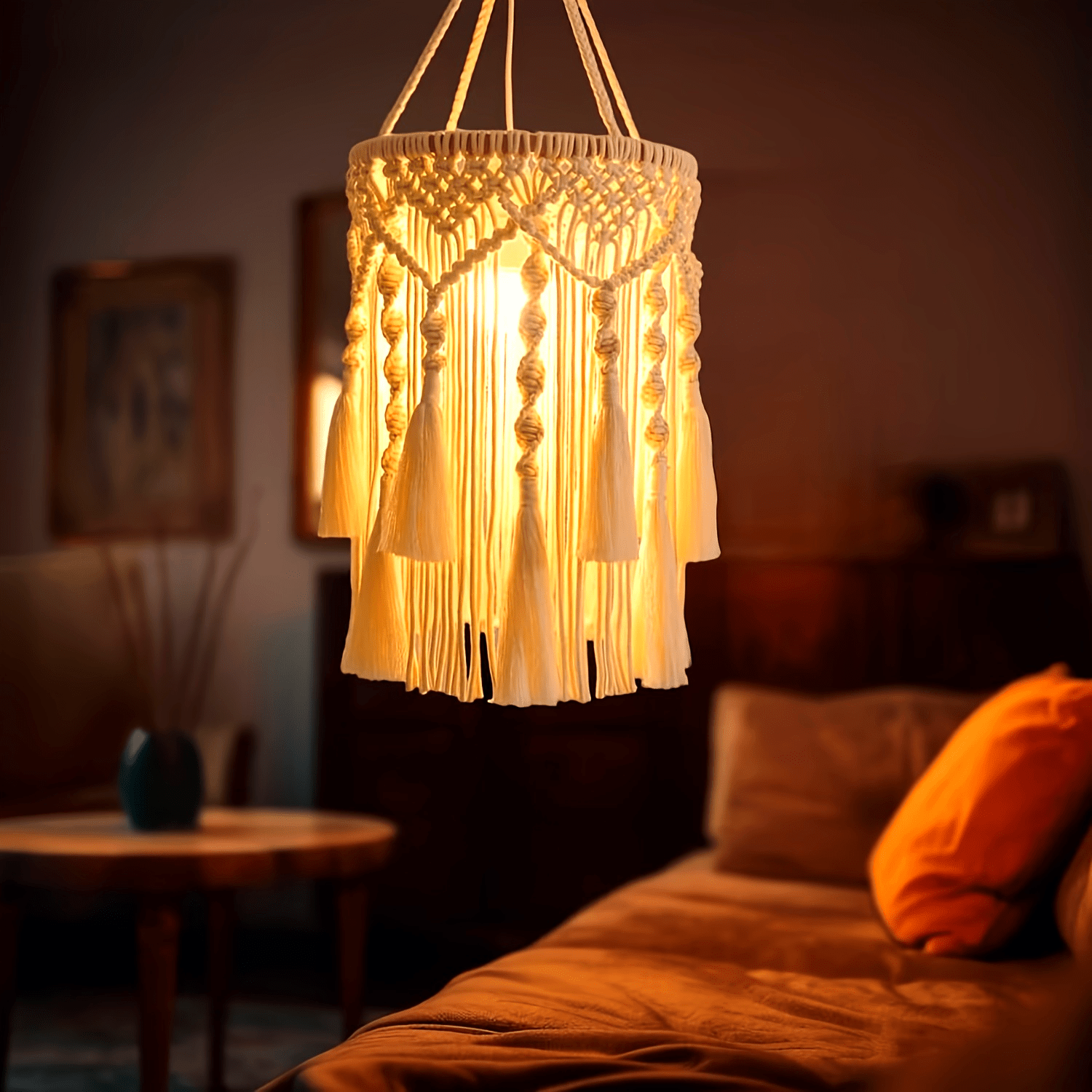 Carvallo - Handgjord vävd lampa för en mysig bohemisk stämning